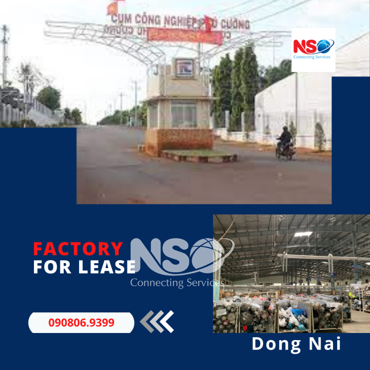 FACTORY FOR LEASE IN PHU CUONG INDUSTRIAL CLUSTER, DINH QUAN, DONG NAI